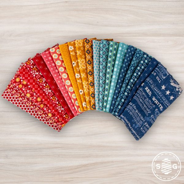 Americana Custom Fat Quarter Dark Denim Bundle by Lori Holt of Bee in My Bonnet | Curated Bundle 21 FQs Cheap