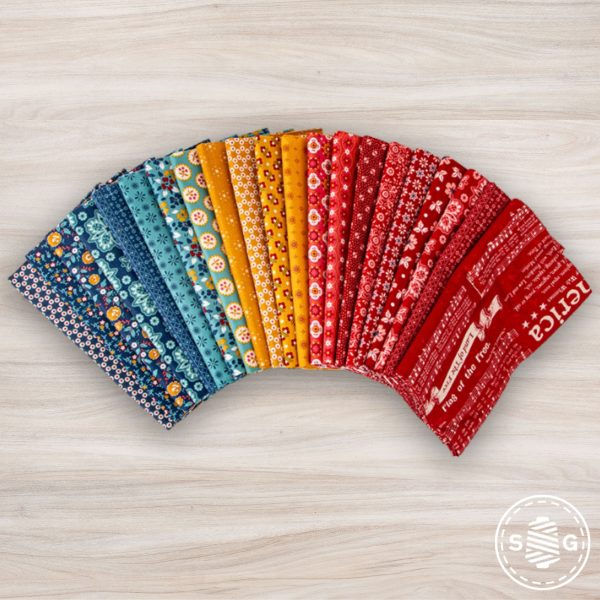 Americana Custom Fat Quarter Berry Bundle by Lori Holt of Bee in My Bonnet | Curated Bundle 21 FQs Discount